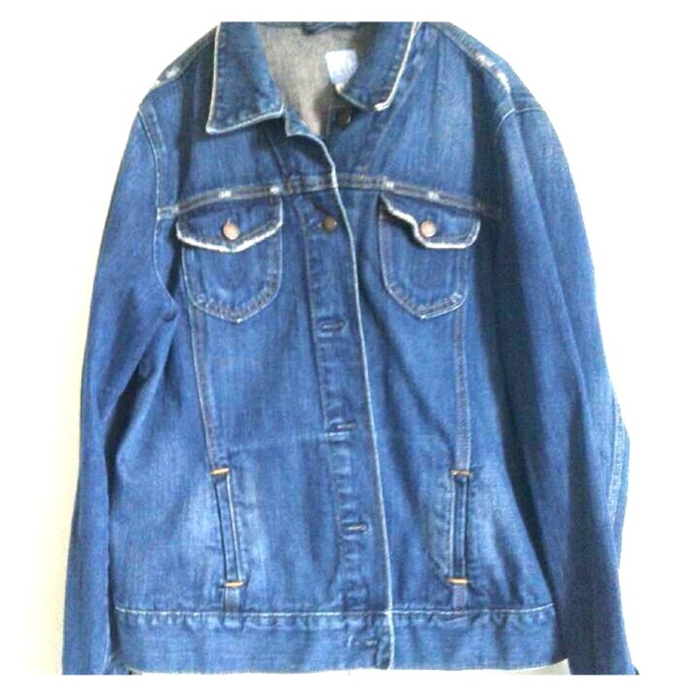 Gap Maternity Lightly Distessed Jean Jacket XL